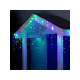 Гирлянда «Бахрома» 4×0.6 м, IP44, прозрачная нить, 180 LED, свечение мульти, 8 режимов, 220 В