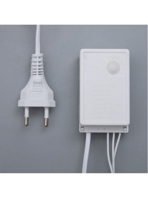 Гирлянда «Нить» 10 м, IP44, белая нить, 100 LED, свечение жёлтое, 8 режимов, 220 В