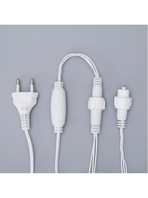 Гирлянда «Нить» 10 м, IP44, УМС, белая нить, 100 LED, свечение белое, 220 В