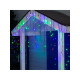 Гирлянда «Бахрома» 3×0.9 м, IP44, УМС, тёмная нить, 232 LED, свечение мульти, 220 В