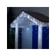 Гирлянда «Бахрома» 3×0.6 м, IP44, УМС, тёмная нить, 160 LED, свечение белое, мерцание белым, 220 В