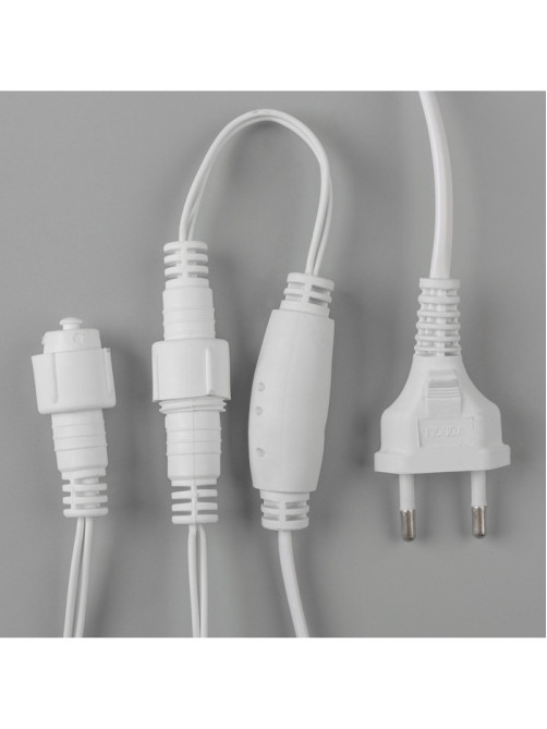 Гирлянда «Бахрома» 3×0.6 м, IP44, УМС, белая нить, 160 SMD-LED, свечение мульти, 220 В