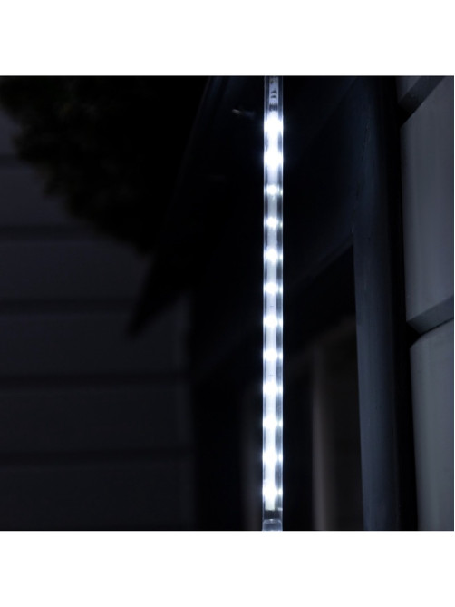 Гирлянда «Сосулька» тающая 0.3 м, IP44, прозрачная нить, 18 LED, 12 В, переливы, свечение белое