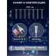Гирлянда «Сосульки» 2.5×0.3 м, IP65, прозрачная нить, 192 LED, свечение синее с эффектом стекания, 12 В
