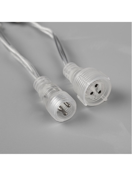 Гирлянда «Бахрома» 3×0.6 м, IP44, УМС, прозрачная нить, 160 SMD-LED, свечение синее, 220 В