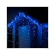 Гирлянда «Бахрома» 3×0.6 м, IP44, УМС, белая нить, 160 LED, свечение синее, мерцание белым, 220 В