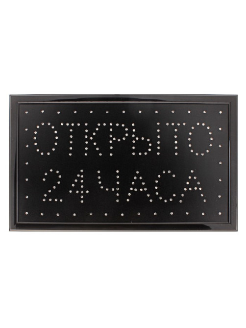Вывеска светодиодная LED 48×25 см «ОТКРЫТО 24 ЧАСА», 2 режима 220V