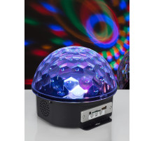 Ночник проектор «Хрустальный диско-шар» 17.5 см, динамик, свечение RGB, 220 В