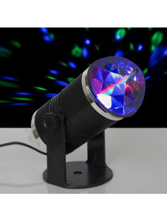 Проектор «Хрустальный диско-шар» 9.5 см, свечение RGB, 12 В