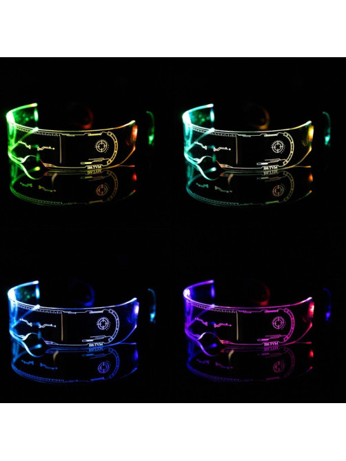 Светодиодные очки для вечеринки, батарейки CR2032×2, свечение мульти (RGB)