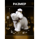 Светодиодная фигура «Медведица и медвежонок» 27×26×12 см, флок, от батареек ААх2, свечение тёплое белое