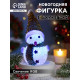 Ёлочная игрушка «Золотистый снеговичок», 8 см, 1 LED, от батареек AG13×3, свечение мульти (RGB)