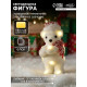 Светодиодная фигура «Мишка в шапке» 9×23×7 см, флок, от батареек CR2032×2, свечение тёплое белое