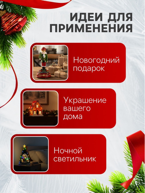 Светодиодная фигура «Сладкий домик» 13×12×9 см, полистоун, от батареек LR44×3, свечение тёплое белое