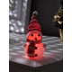 Ёлочная игрушка «Красный снеговичок», 8 см, 1 LED, от батареек AG13×3, свечение мульти (RGB)