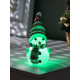 Ёлочная игрушка «Красный снеговичок», 8 см, 1 LED, от батареек AG13×3, свечение мульти (RGB)