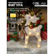 Светодиодная фигура «Олень» 16×30×9 см, флок, от батареек CR2032×2, свечение тёплое белое