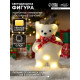 Светодиодная фигура «Медведь с посохом» 9×15×6 см, флок, от батареек CR2032×2, свечение тёплое белое
