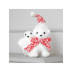 Светодиодная фигура «Медведица с медвежонком» 20×17×9 см, флок, от батареек CR2032×2, свечение тёплое белое