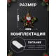 Светодиодная фигура «Звезда с Дедом Морозом» 19 см, пластик, от батареек CR2032×2, свечение тёплое белое