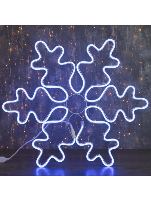 Светодиодная фигура «Снежинка», 67 см, 600 LED, 220 В, свечение синее
