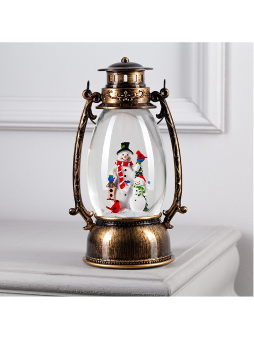 Светодиодная фигура «Два снеговика» 14×23.5×11 см, пластик, от батареек ААх3, USB, свечение тёплое белое