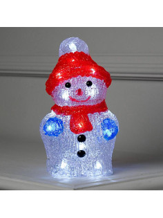 Светодиодная фигура «Снеговик» 11×22×11 см, акрил, 24 LED, батарейки ААх2 (не в комплекте), свечение белое