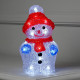 Светодиодная фигура «Снеговик» 11×22×11 см, акрил, 24 LED, батарейки ААх2 (не в комплекте), свечение белое