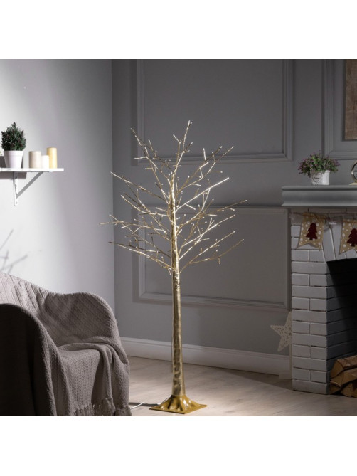 Светодиодное дерево «Золотистое» 1.5 м, 150 LED, постоянное свечение, 220 В, свечение тёплое белое