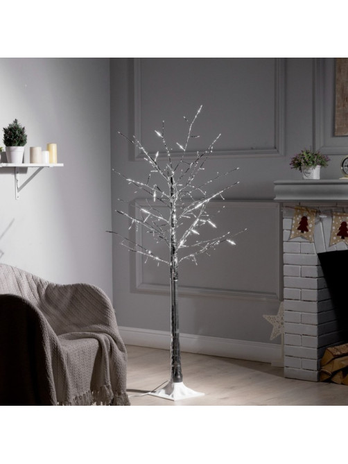 Светодиодное дерево «Серебристое» 1.5 м, 150 LED, постоянное свечение, 220 В, свечение белое