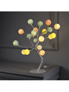 Светодиодный куст «Шарики» 45 см, 20 LED, постоянное свечение, 220 В, свечение тёплое белое