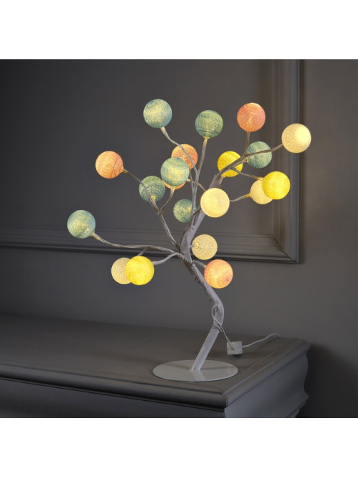 Светодиодный куст «Шарики» 45 см, 20 LED, постоянное свечение, 220 В, свечение тёплое белое