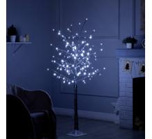 Светодиодное дерево «Серебристое» 1.5 м, 150 LED, постоянное свечение, 220 В, свечение белое