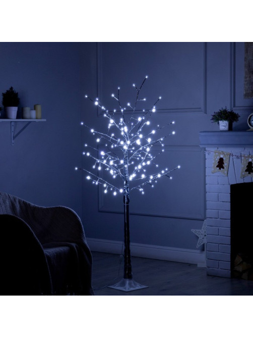 Светодиодное дерево «Серебристое» 1.5 м, 150 LED, постоянное свечение, 220 В, свечение белое