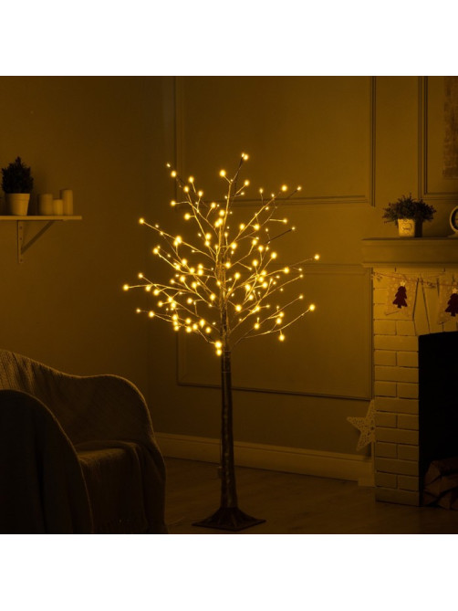 Светодиодное дерево «Золотистое» 1.5 м, 150 LED, постоянное свечение, 220 В, свечение тёплое белое