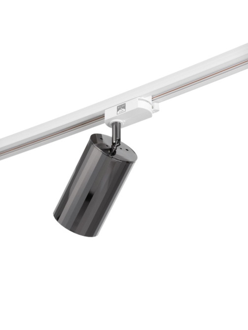 Светильник трековый BayerLux Simple «Алисер» GU10, 220 В, 7.5×7.5×20 см, чёрный хром