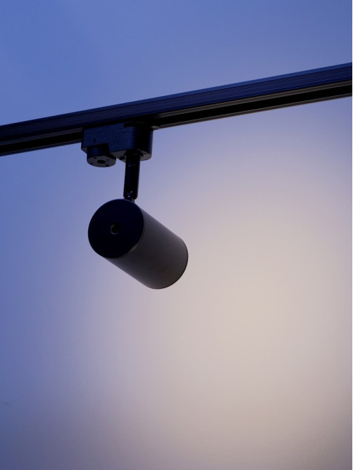 Трековый светильник Luazon Lighting под лампу Gu10, цилиндрический, чёрный