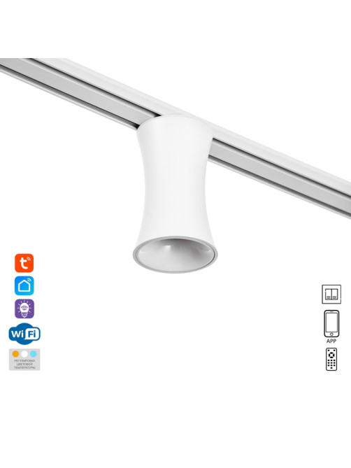 Светильник трековый BayerLux SLIM «Лотос», LED, 12 Вт, 3000K-6000К, 48 В, CRI90, 8×8×12.5 см, белый