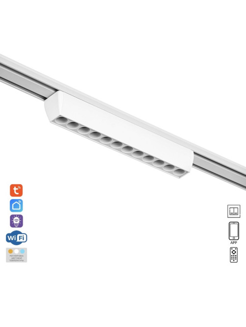 Светильник трековый BayerLux SLIM «Линза-33», LED, 12 Вт, 3000K-6000К, 48 В, CRI90, 3.2×3.8×23 см, белый