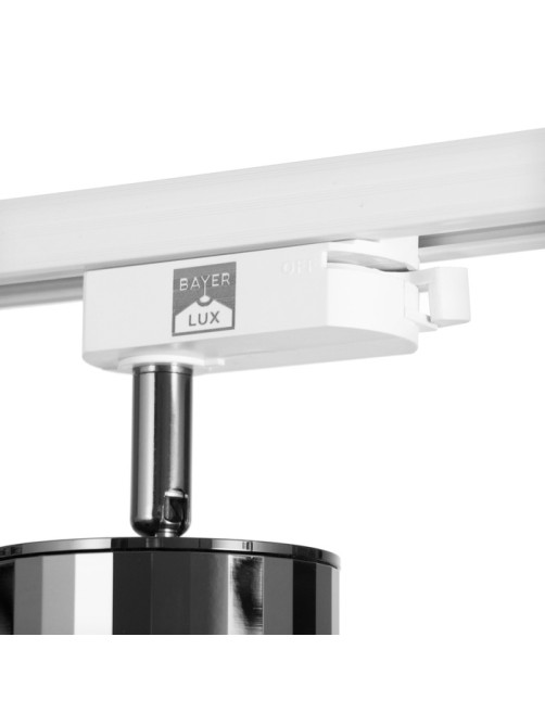 Светильник трековый BayerLux Simple «Алисер» GU10, 220 В, 7.5×7.5×20 см, чёрный хром