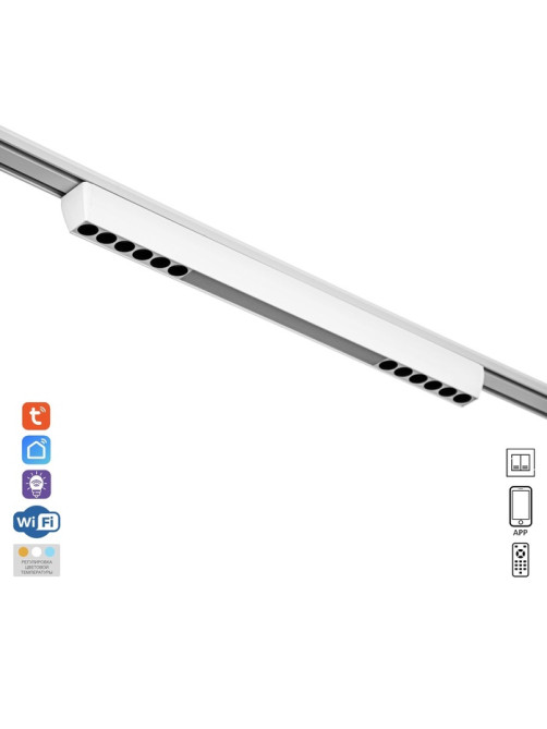 Светильник трековый BayerLux SLIM «Линия трек44», LED, 24 Вт, 3000K-6000К, 48 В, CRI90, 3.2×3.8×44.6 см, белый