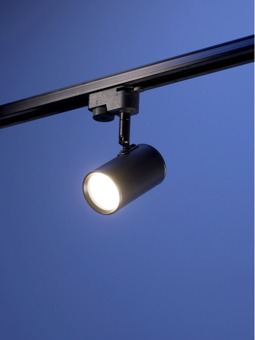 Трековый светильник Luazon Lighting под лампу Gu10, цилиндрический, чёрный