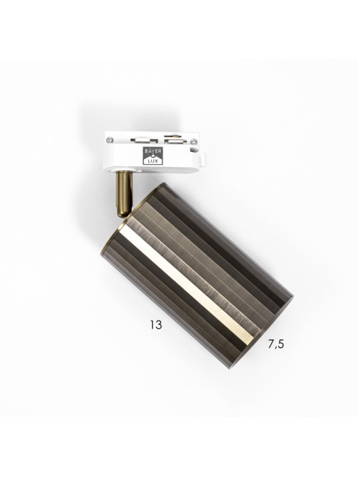Светильник трековый BayerLux Simple «Алисер» GU10, 220 В, 7.5×7.5×20 см, бронза