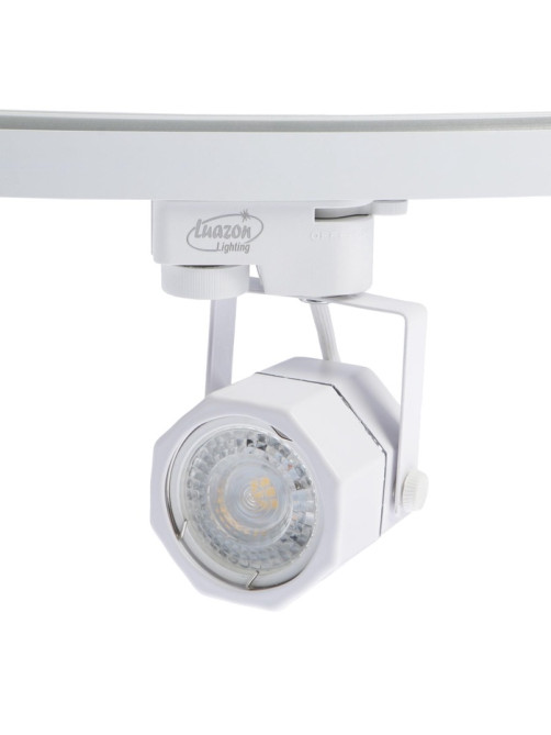 Трековый светильник Luazon Lighting под лампу Gu10, восьмигранный, белый