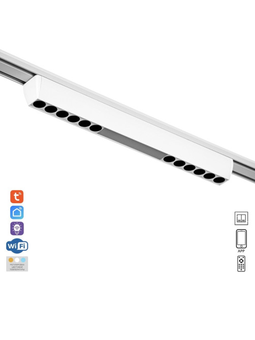 Светильник трековый BayerLux SLIM «Линия трек33», LED, 18 Вт, 3000K-6000К, 48 В, CRI90, 3.2×3.8×33.8 см, белый