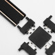 Коннектор ультратонкий х-образный Ultra, чёрный, 4.6×4.6×0.6 см