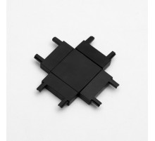 Коннектор ультратонкий х-образный Ultra, чёрный, 4.6×4.6×0.6 см