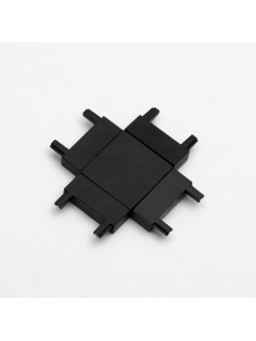 Коннектор ультратонкий х-образный Ultra, чёрный, 4.6×4.6×0.6 см