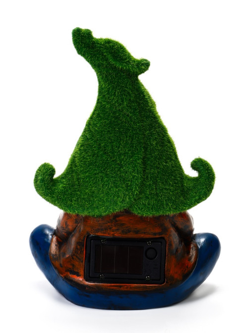 Садовая фигура - фонарь из полистоуна «Гном предсказатель», 16×16×27 см, Greengo