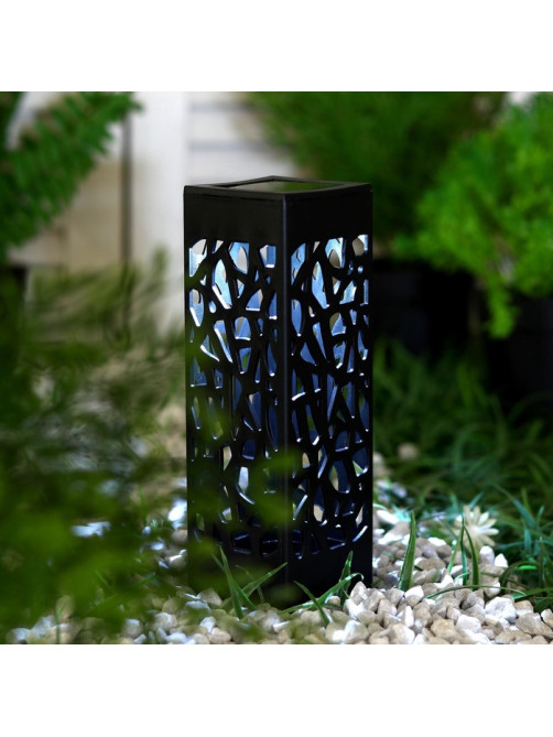 Садовый светильник «Ажурный», уличный, на солнечной батарее, 6×29×6 см, 1 LED, свечение белое